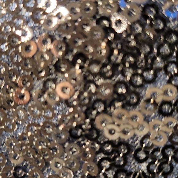 Flannel&Sequin hi-low button up, New w/ tags - Picture 10 of 13